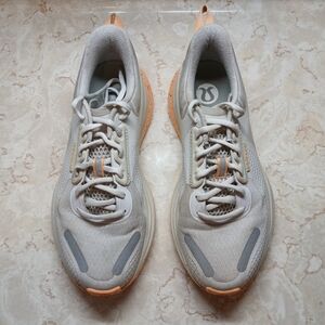Lululemon Blissfeel Trail Running Shoes Womens Size 5.5 Gray Orange Athletic Sne